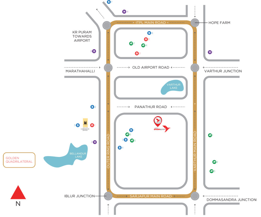 Sobha Ayana Location Map