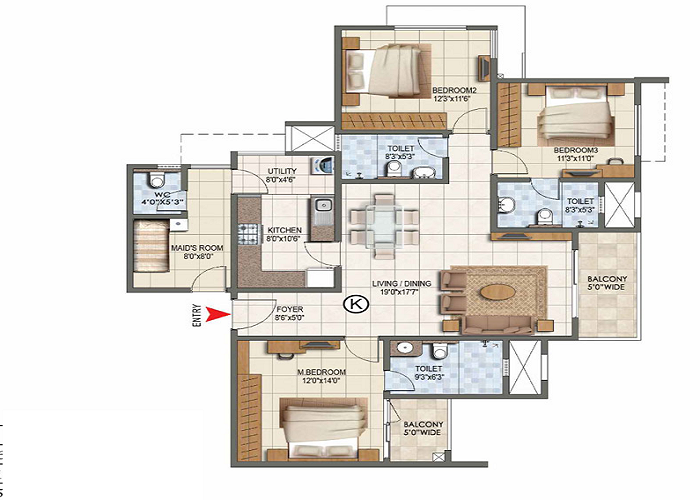 Sobha HRC Pristine Floor Plan